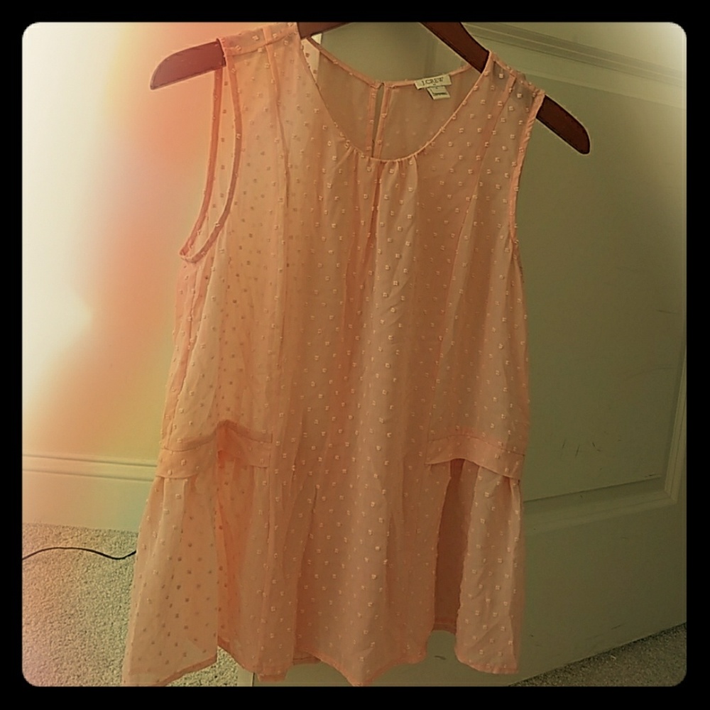 J. Crew Peach Sheer Blouse